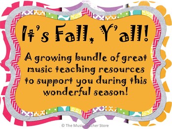 Preview of Fall Resource Bundle!  Everything you need for your music class this fall!