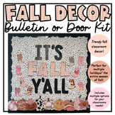 It's Fall Y'all Bulletin Board / Door Decor Kit for Autumn