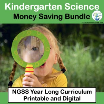 Preview of Kindergarten Science NGSS Aligned Bundle of Units for the Year