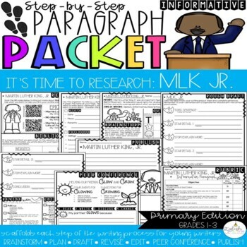 Preview of Martin Luther King, Jr. Biography Paragraph Packet | Informative Writing