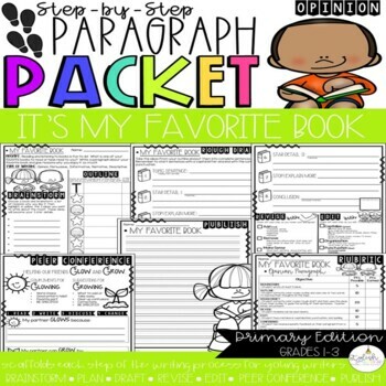 Preview of It's My Favorite Book Paragraph Packet | Opinion Paragraph Writing