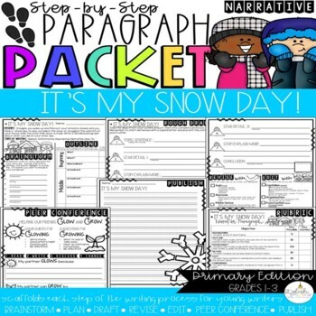 Preview of My Snow Day Paragraph Packet | Narrative Paragraph Writing