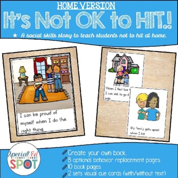 Preview of It's Not OK to Hit! HOME VERSION * A Social Skills Story