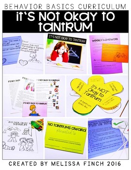 Preview of It's Not Okay to Tantrum- Behavior Basics Program for Special Education
