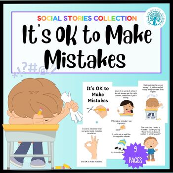 Preview of It's OK to make a mistake social story