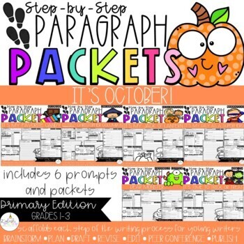 Preview of It's October! Paragraph Packet Bundle