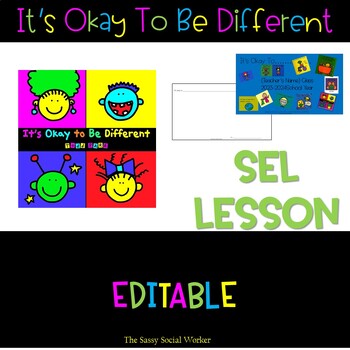 Preview of It's Okay To Be Different - SEL Class Book on Accepting Differences
