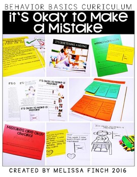 Preview of It's Okay To Make a Mistake- Behavior Basics Program for Special Education