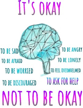 It's Okay to Not be Okay Poster by Turkey Time | TPT