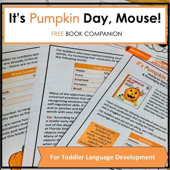 Preview of It's Pumpkin Day, Mouse! Book Companion for Toddlers