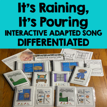 Preview of It's Raining It's Pouring Song  Interactive Differentiated Song