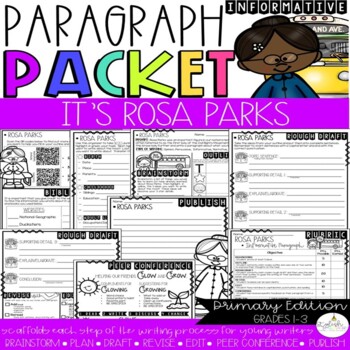 Preview of It's Rosa Parks | Biography Paragraph Packet | Informational Writing