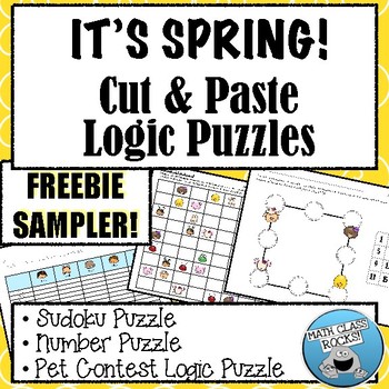 Preview of SPRING LOGIC PUZZLES FREEBIE