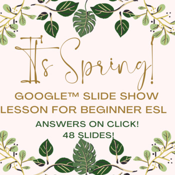 Preview of It's Springtime! Beginner ESL Spring Vocabulary for Google™