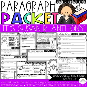 Preview of It's Susan B. Anthony | Biography Paragraph Packet | Informational Writing