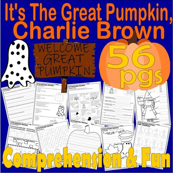 Preview of It's The Great Pumpkin Charlie Brown Read Aloud Book Companion Cartoon Halloween