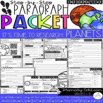 Preview of Planets | Guided Research Paragraph Packet | Informational Paragraph Writing