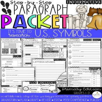 Preview of It's Time to Research U.S. Symbols | Paragraph Packet | Informational Writing