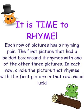 Preview of It's Time to Rhyme!