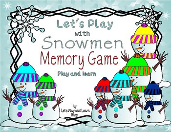 Preview of It's Winter! Let's Play With Snowmen! Memory Game