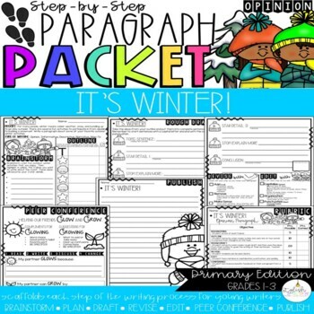 Preview of It's Winter | Paragraph Packet | Opinion Paragraph Writing