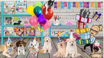 Preview of It’s a Bitmoji Birthday Party!  Bitmoji Virtual Interactive *Editable* Classroom