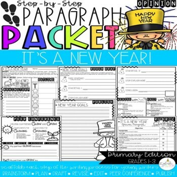 Preview of It's a New Year Paragraph Packet | Opinion Paragraph Writing