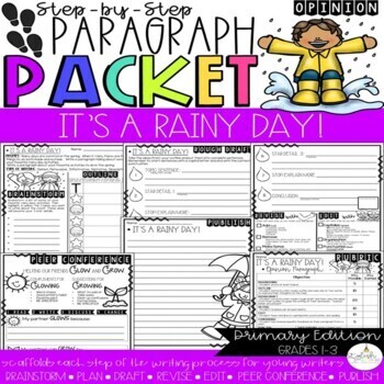 Preview of It's a Rainy Day Paragraph Packet | Opinion Paragraph Writing