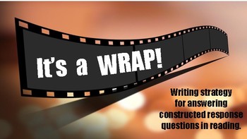 Preview of It's a WRAP Writing Strategy Poster ~ Hollywood Theme