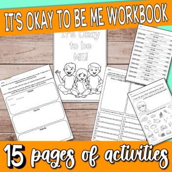 Preview of It’s okay to be me gender identity and expression workbook LBGTQI+