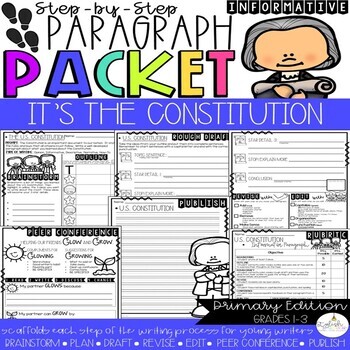 Preview of It's the Constitution Paragraph Packet | Informative Paragraph Writing