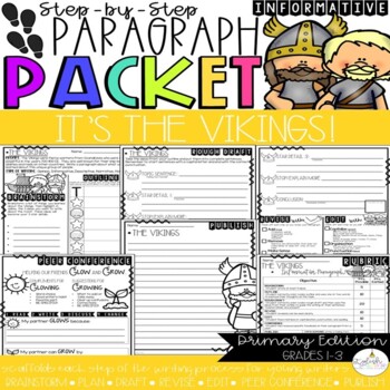 Preview of It's the Vikings | Step by Step Paragraph Packet | Informational Writing