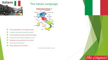 Preview of Italian 1 - Novice - Introduction I