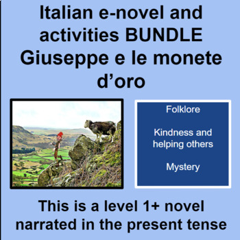 Preview of Italian 1+ e-novel Giuseppe e le monete d'oro + Activities BUNDLE Reading