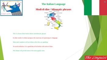 Preview of Italian 9 - Intermediate - Idioms I