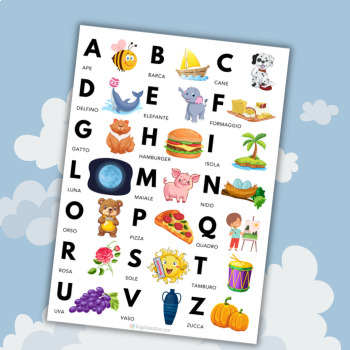 Preview of Italian ABC - Poster and Flashcards