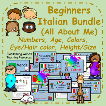 Preview of Italian All About Me 5 lesson bundle