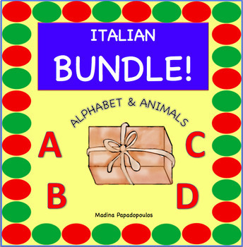 Italian Animal Bingo - Tombola - Italian Language Vocabulary - Italy