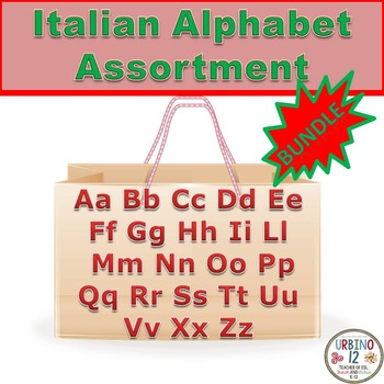 Preview of Italian Alphabet Assortment BUNDLE