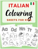Italian Alphabet Colouring Pages for Kids - 21 pages - 168