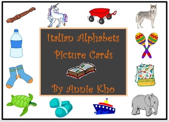 Preview of Italian Alphabet Picture Cards