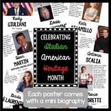 Italian American Heritage Month Biography Posters
