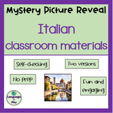 Italian Back to School Materials Vocabulary Mystery Pictur