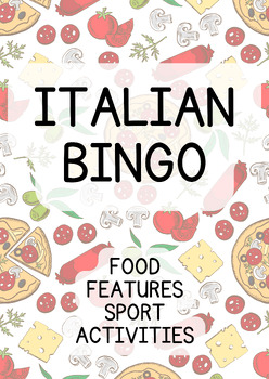 Preview of Italian Bingo Game - 8 Individual Cards