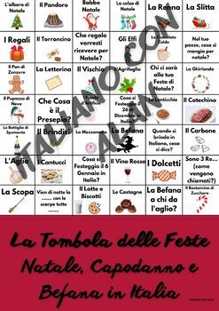 Preview of Italian Bingo set + Printable Prizes - Christmas in Italy + New Year + Befana