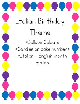 Preview of Italian Birthday
