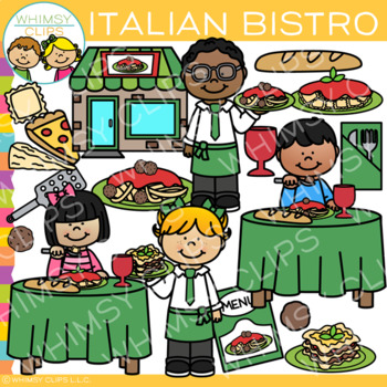 Preview of Restaurant Kids Italian Bistro Clip Art