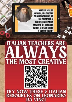Preview of Italian Bundle with 2 Teaching Resources on Leonardo da Vinci -50% OFF