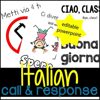 Preview of Italian Call & Response to start and end classes (useful phrases)