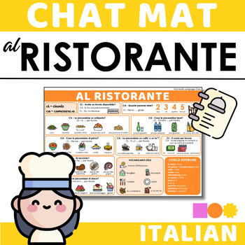 Preview of Italian Chat Mat - Al Ristorante  - Dialogue for Ordering Food in Italian